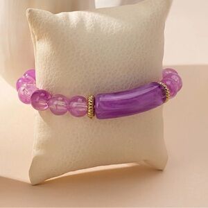 Elegant Purple Beaded Bracelet